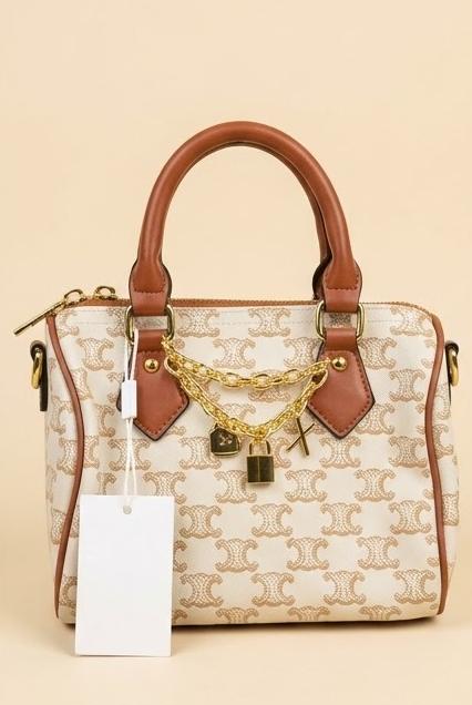 Monogram Chain Boston Bag