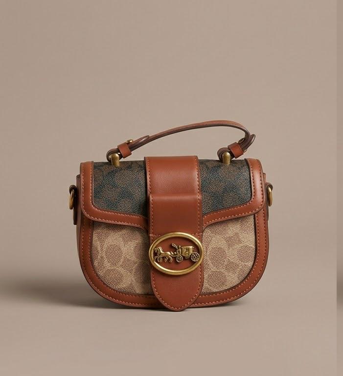 Coach-Inspired Monogram Saddle Bag