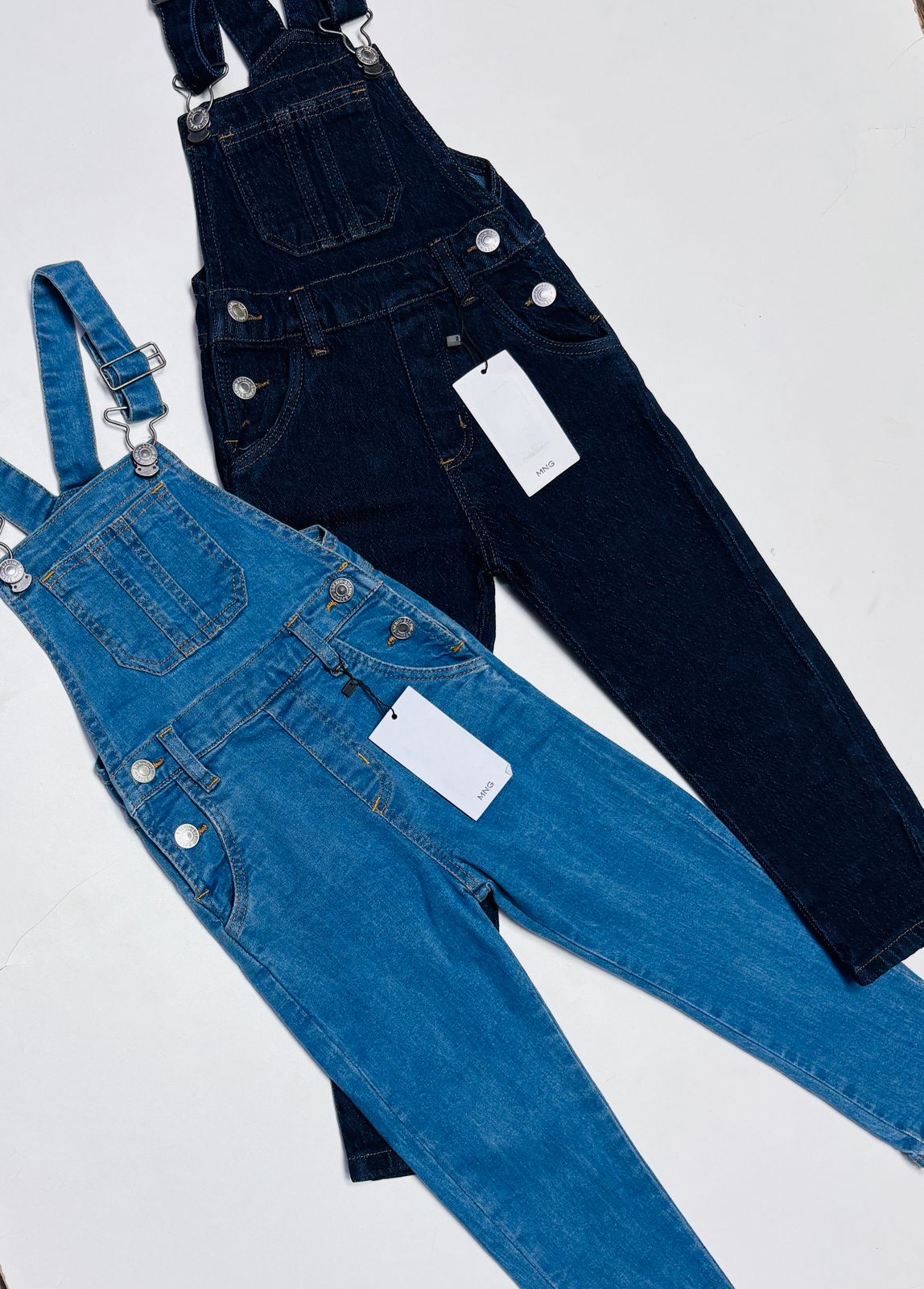 MNG Kids Denim Dungree Light Blue Dark Navy