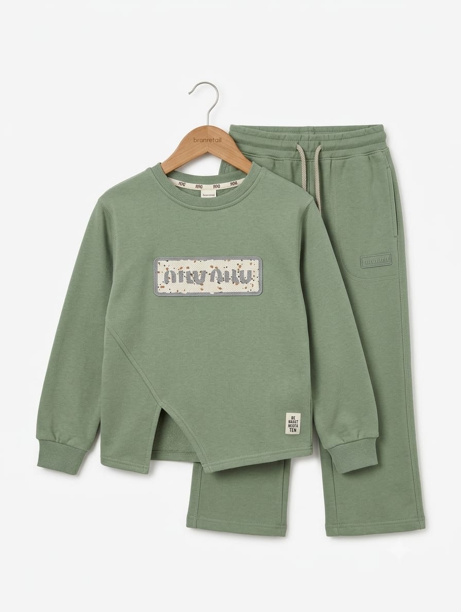 Girls Winter Tracksuit Steel Blue