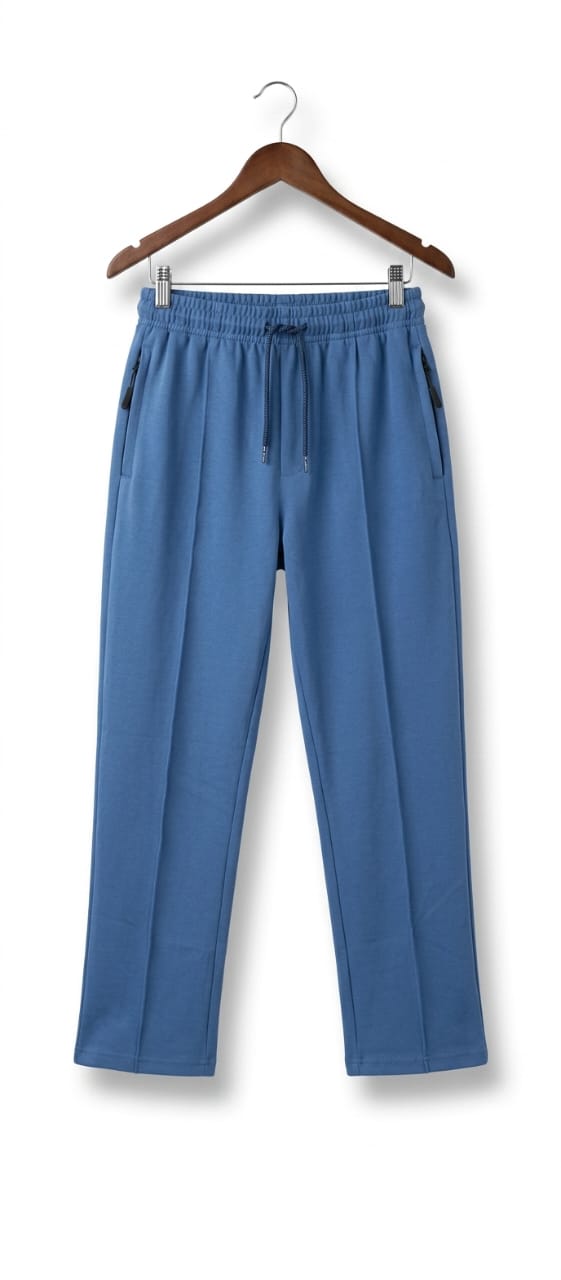 Mens Pique Trouser Steel Blue