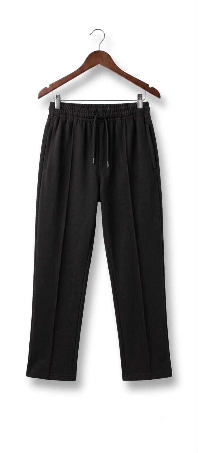 Mens Pique Trouser Black