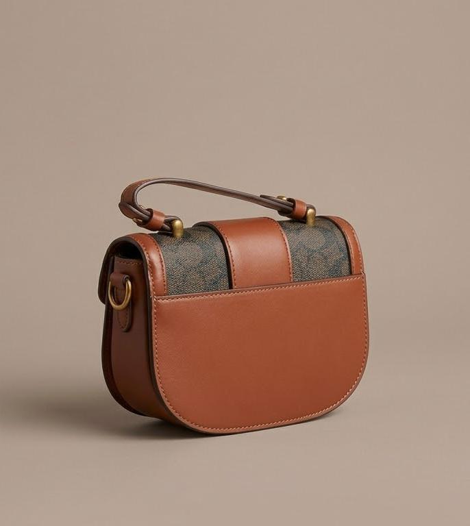 Coach-Inspired Monogram Saddle Bag
